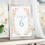 Colourful Bright Wildflowers Spring Wedding Invitation<br><div class="desc">Elevate your spring or summer wedding with these classic botanical themed table numbers, featuring delicate pastel bright wildflowers and sweet meadow flowers. Perfect for adding a touch of floral charm to your wedding decor, these table numbers blend timeless beauty with seasonal elegance. Ideal for creating a cohesive and sophisticated look...</div>