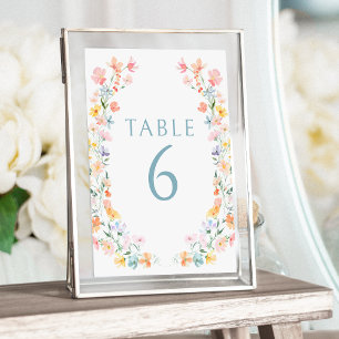 Colourful Bright Wildflowers Spring Wedding Invitation
