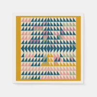Colourful Brights Painted Geometric Shapes in Teal
