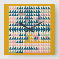 Colourful Brights Painted Geometric Shapes in Teal