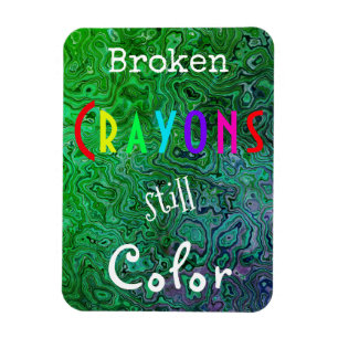 Colourful Broken Crayons Still Colour Magnet 3"x4"