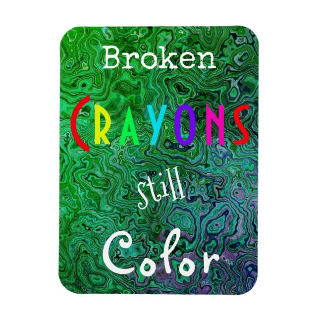 Colourful Broken Crayons Still Colour Magnet 3"x4" (Vertical)