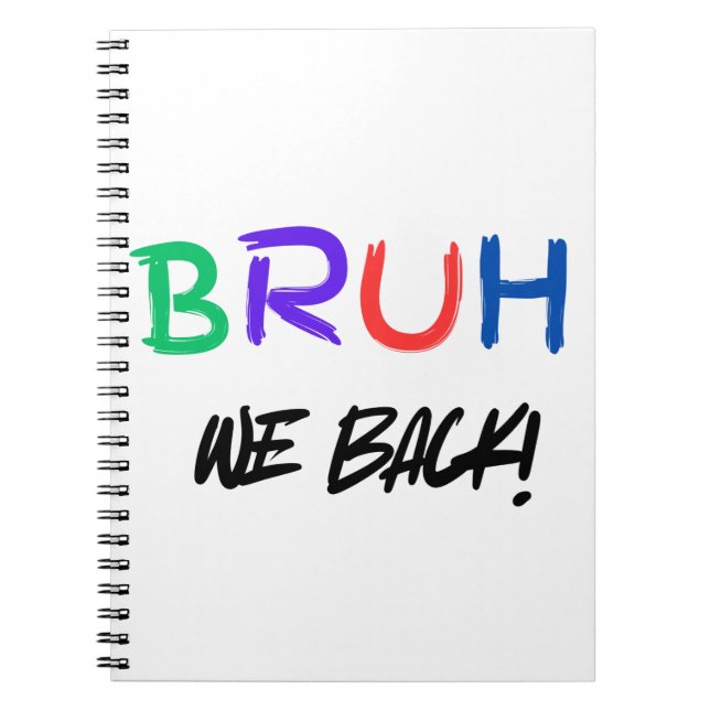 Colourful Bruh Teacher Notebook (Front)
