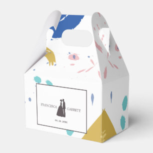 Colourful Brush Stroke Favour Box