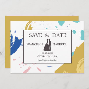 Colourful Brush Stroke Illustration Invitation
