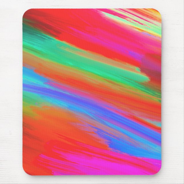 Colourful Brush Strokes  Mouse Mat (Front)