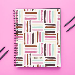 Colourful Brush Strokes Pattern Notebook