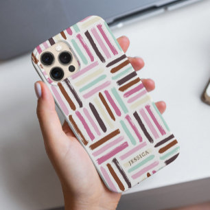 Colourful Brush Strokes Personalised iPhone 15 Pro Max Case