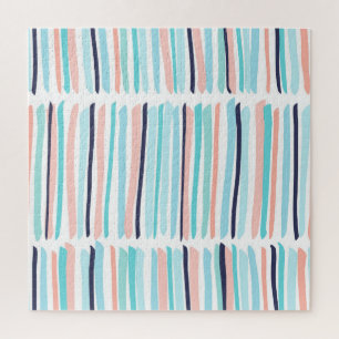 Colourful Brush Strokes: Vintage Scribble. Jigsaw Puzzle