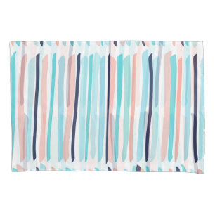 Colourful Brush Strokes: Vintage Scribble. Pillowcase