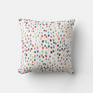 Colourful Brush Strokes: Watercolor Seamless. Cushion
