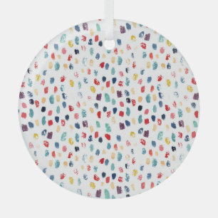 Colourful Brush Strokes: Watercolor Seamless. Glass Tree Decoration