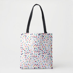 Colourful Brush Strokes: Watercolor Seamless. Tote Bag