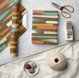 Colourful Brush Strokes Wrapping Paper