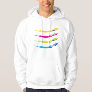 Colourful Brushes Mens Hoodie