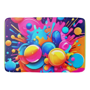 Colourful Bubble Blast Bath Mat