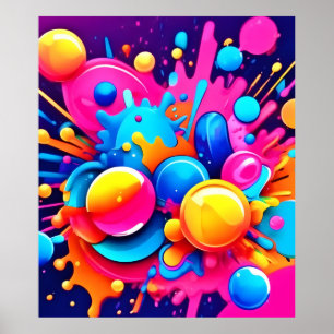 Colourful Bubble Blast Poster