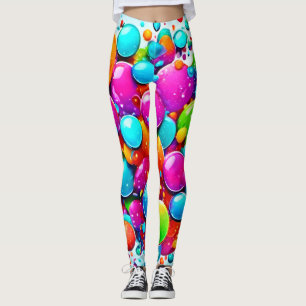 Colourful Bubble Explosion Leggings