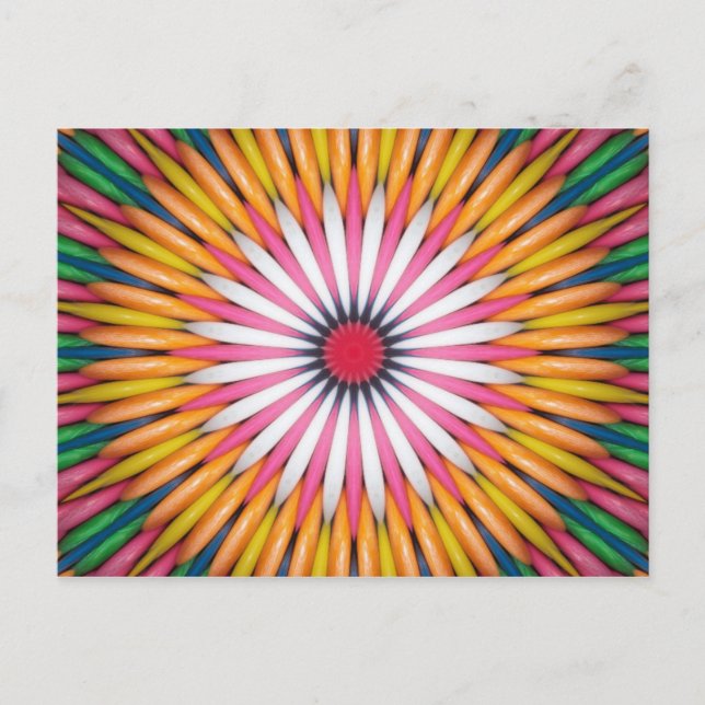 Colourful Bubble Gum Digital Art Postcard (Front)