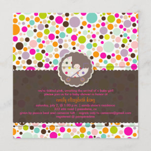 Colourful Bubble Gum/Dots Birth Announcement