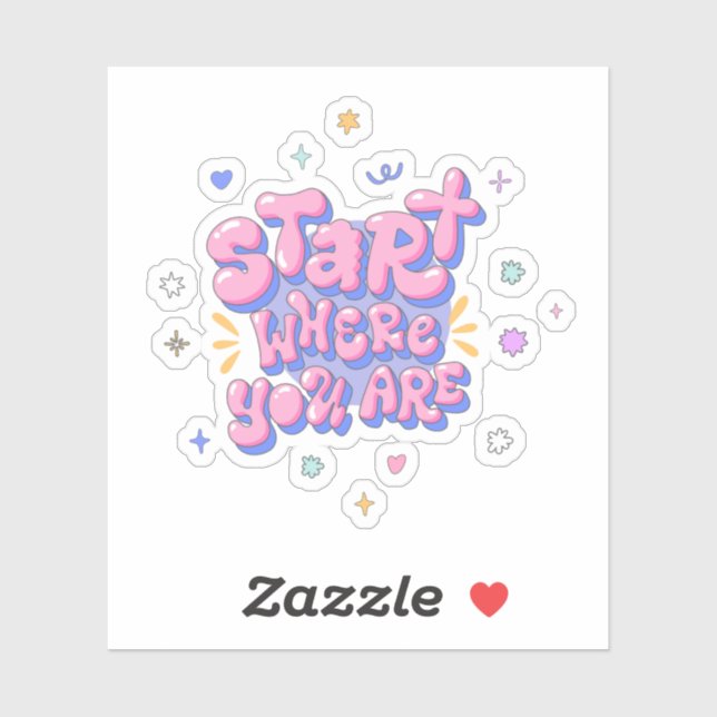 Colourful Bubble Letter Quote (Sheet)