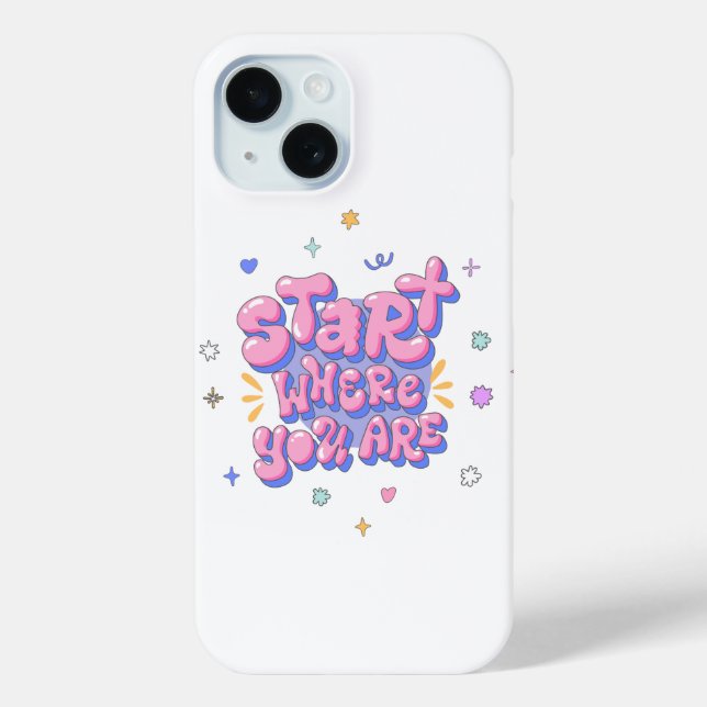 Colourful Bubble Letter Quote Case-Mate iPhone Case (Back)