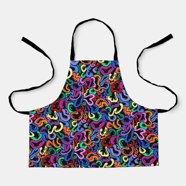 Colourful Bubble Pattern Apron (Front)