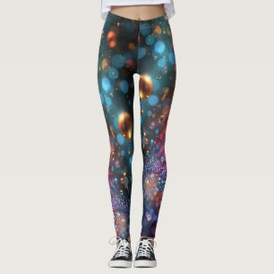 Colourful bubble raver tights