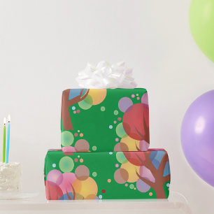 Colourful Bubble Tree Wrapping Paper