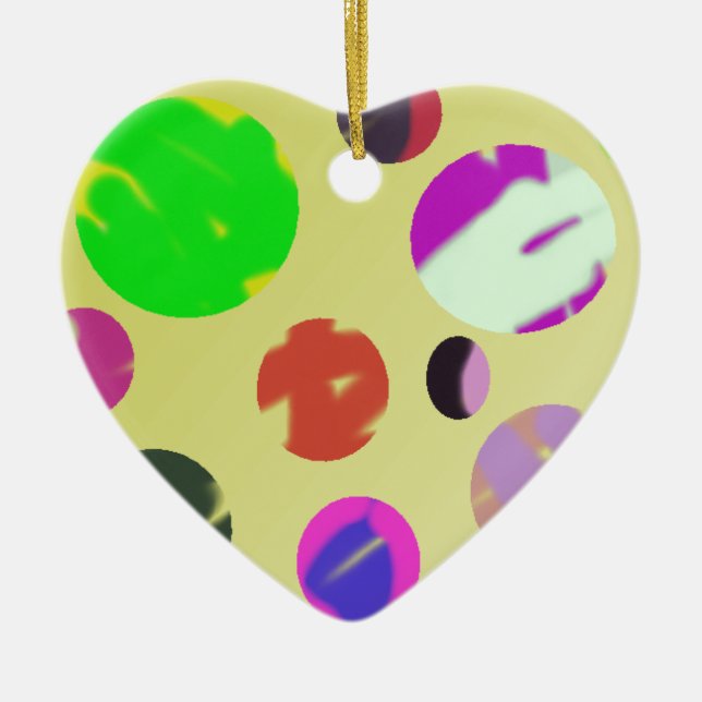 colourful bubble universe abstract art ceramic tree decoration (Front)