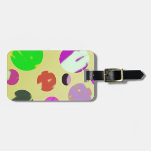 colourful bubble universe abstract art luggage tag