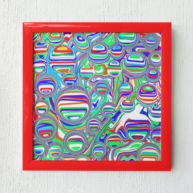 Colourful Bubbles Abstract Digital Art   Poster (Creator Uploaded)