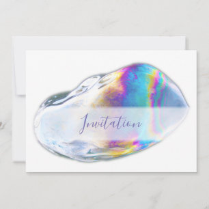 Colourful bubbles birthday party invitation