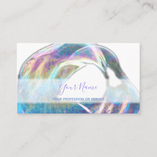 Colourful bubbles birthday planner and party busin business card