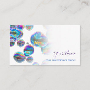 Colourful bubbles birthday planner and wedding business card