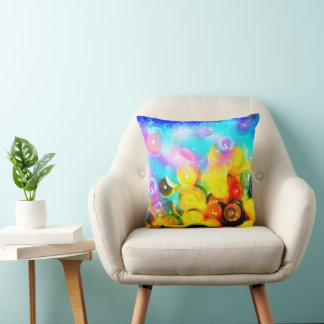 Colourful bubbles cushion
