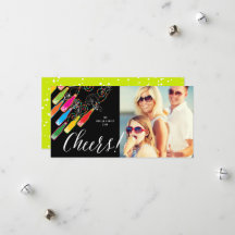 Colourful Bubbly Bottles Cheers Fun New Year Photo