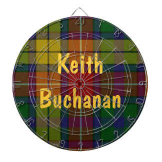 Colourful Buchanan Tartan Plaid Dart Board