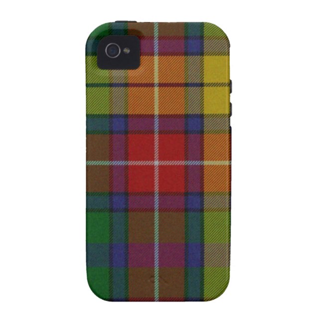 Colourful Buchanan Tartan Plaid iPhone 4 Tough Case-Mate iPhone Case (Back)