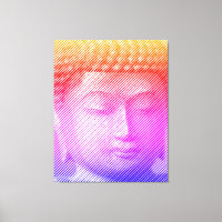 Colourful Buddha Face Statue Formed By Lines