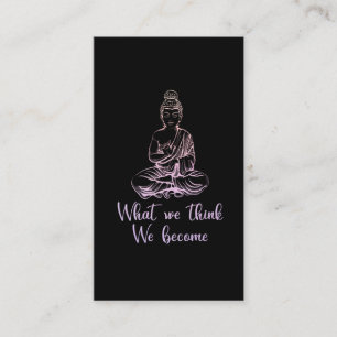 Colourful Buddha Inspirational Buddhism Quote Business Card