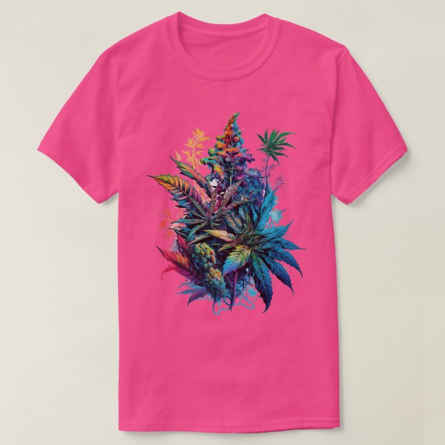 Colourful Buds Design Original Artwork T-Shirt (Design Front)