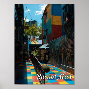 Colourful Buenos Aires Argentina Travel Photograph Poster