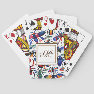 Colourful Bugs Whimsical Insects Art Playing Cards