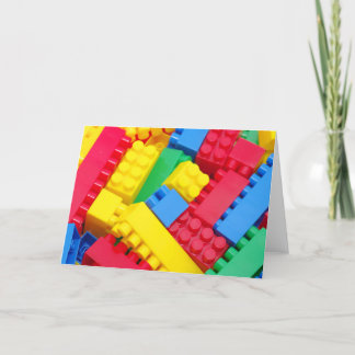 Colourful Building Blocks Card