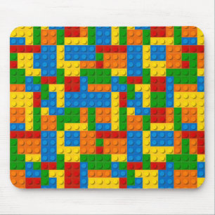 Colourful Building Blocks Pattern Mouse Mat