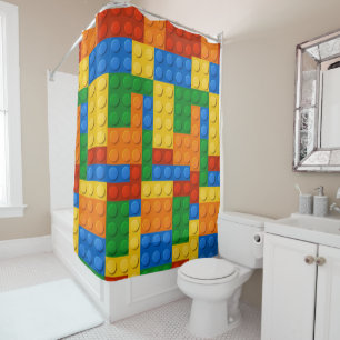 Colourful Building Blocks Shower Curtain