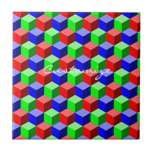 Colourful Building Blocks Thunder_Cove 3-D Tile