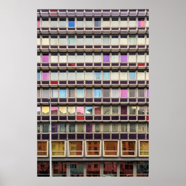 Colourful building poster (Front)