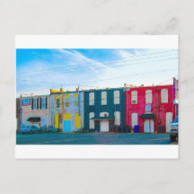 Colourful buildings in Benson